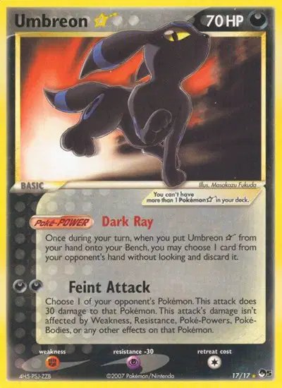 Umbreon Star Gold Star — POP Series 5 17