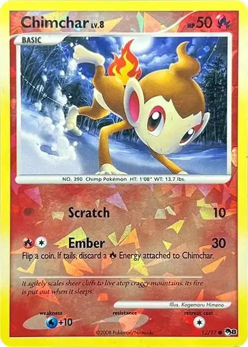 Chimchar (Cracked Ice Holo) — POP Series 8 012/017