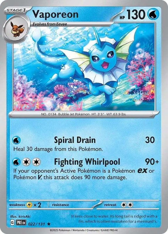 Vaporeon — Prismatic Evolutions 022/131