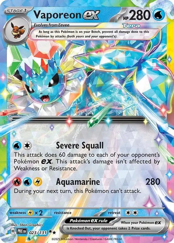 Vaporeon ex — Prismatic Evolutions 023/131