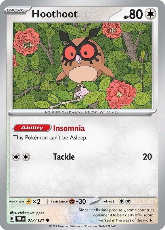 Hoothoot — Prismatic Evolutions 077/131