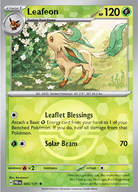 Leafeon (Poke Ball Pattern) — Prismatic Evolutions 005/131