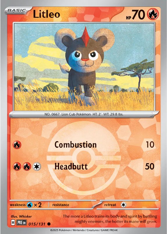 Litleo (Poke Ball Pattern) — Prismatic Evolutions 015/131