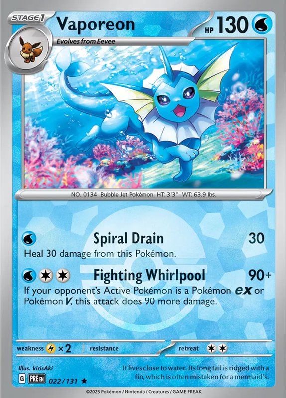 Vaporeon (Poke Ball Pattern) — Prismatic Evolutions 022/131