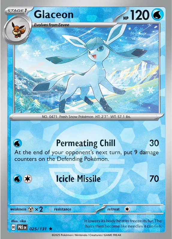 Glaceon (Poke Ball Pattern) — Prismatic Evolutions 025/131