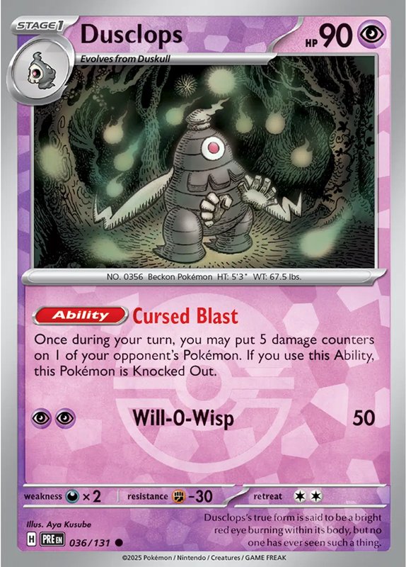 Dusclops (Poke Ball Pattern) — Prismatic Evolutions 036/131