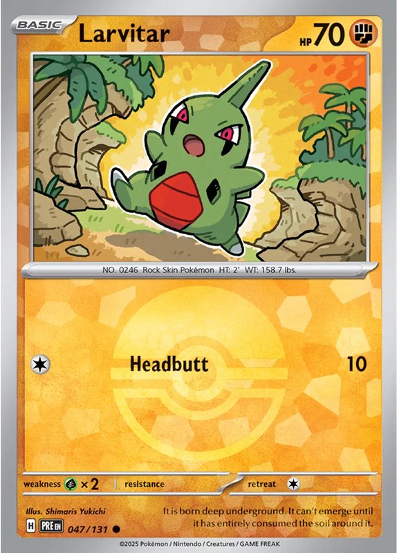 Larvitar (Poke Ball Pattern) — Prismatic Evolutions 047/131