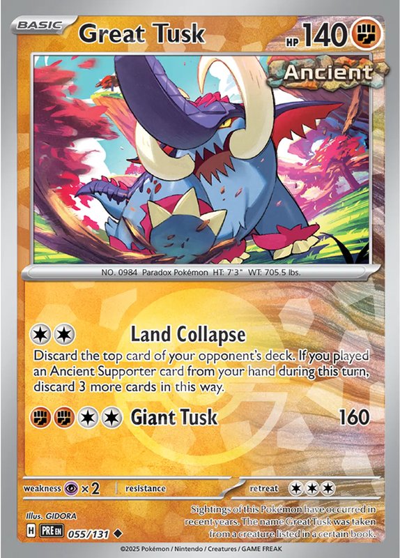 Great Tusk (Poke Ball Pattern) — Prismatic Evolutions 055/131