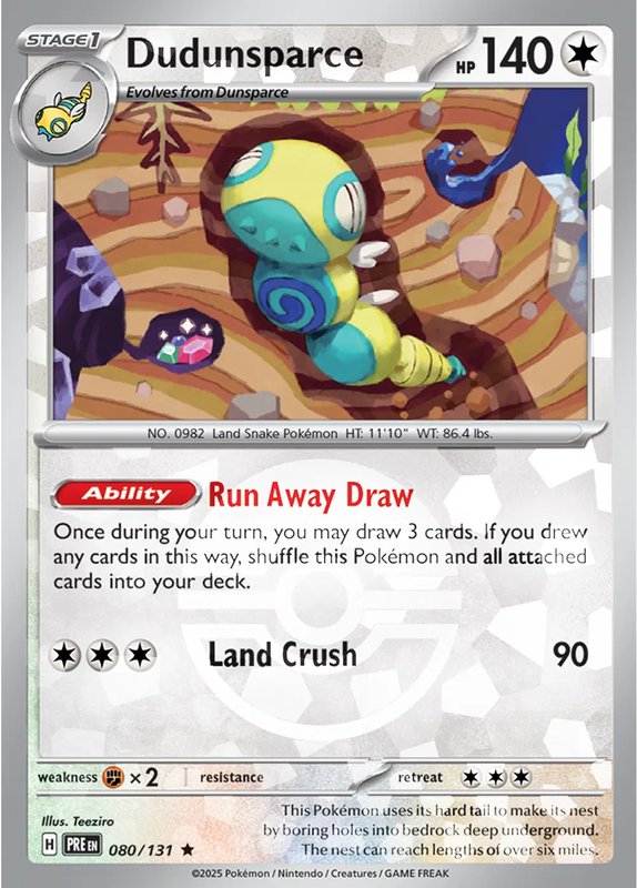 Dudunsparce (Poke Ball Pattern) — Prismatic Evolutions 080/131