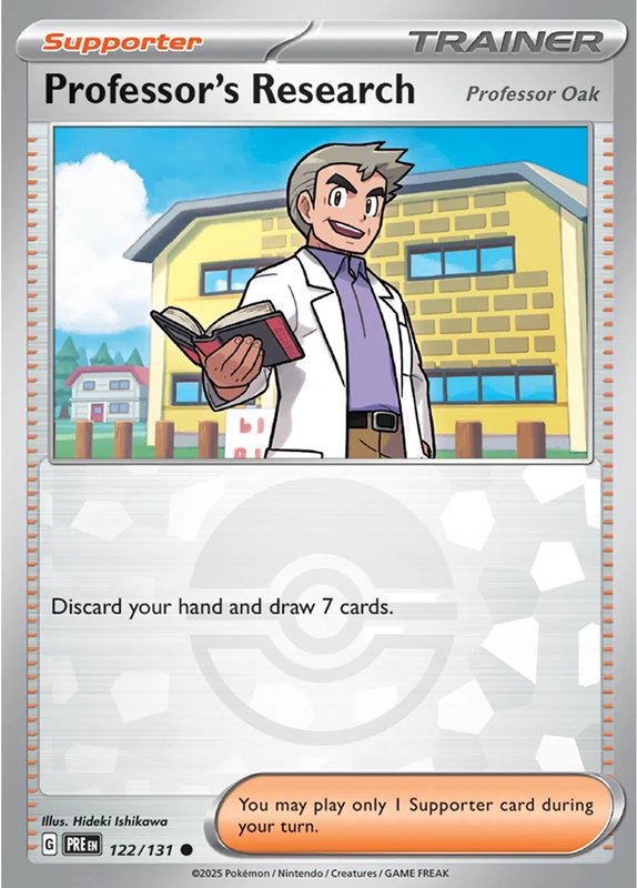 Professor's Research [Professor Oak] (Poke Ball Pattern) — Prismatic Evolutions 122/131