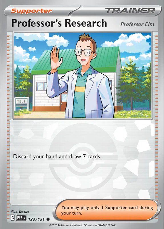 Professor's Research [Professor Elm] (Poke Ball Pattern) — Prismatic Evolutions 123/131