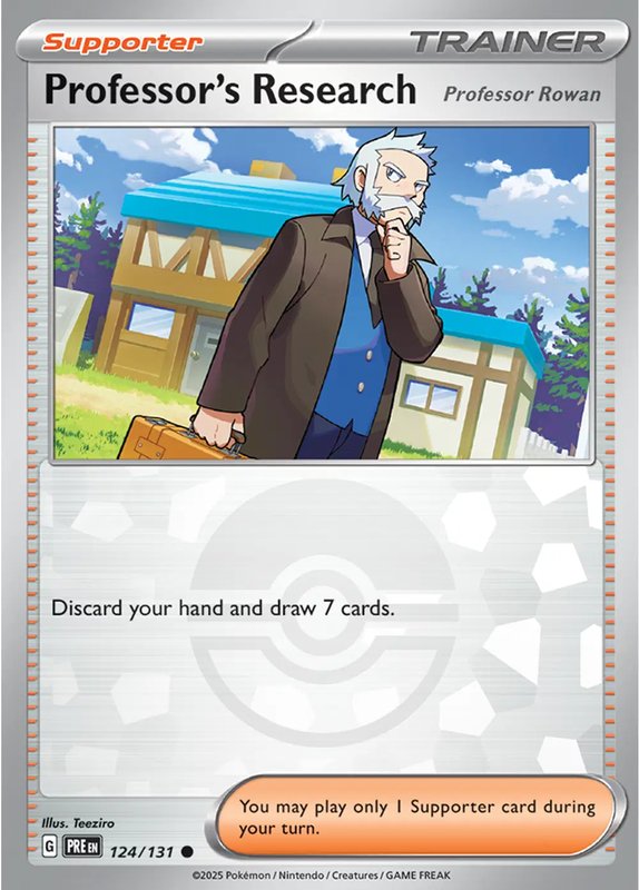 Professor's Research [Professor Rowan] (Poke Ball Pattern) — Prismatic Evolutions 124/131