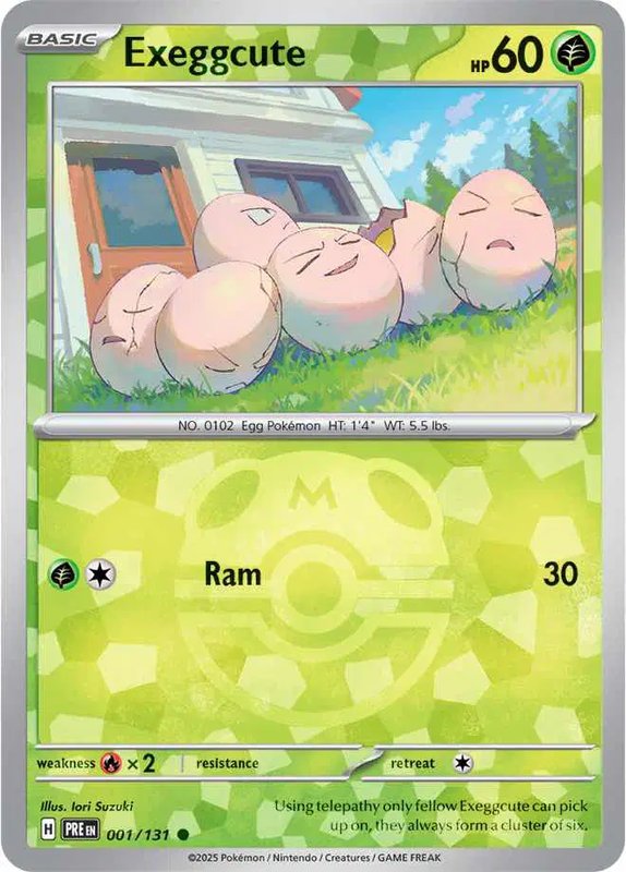 Exeggcute (Master Ball Pattern) — Prismatic Evolutions 001/131