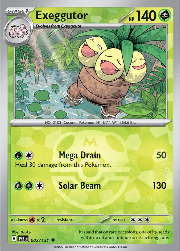 Exeggutor (Master Ball Pattern) — Prismatic Evolutions 002/131