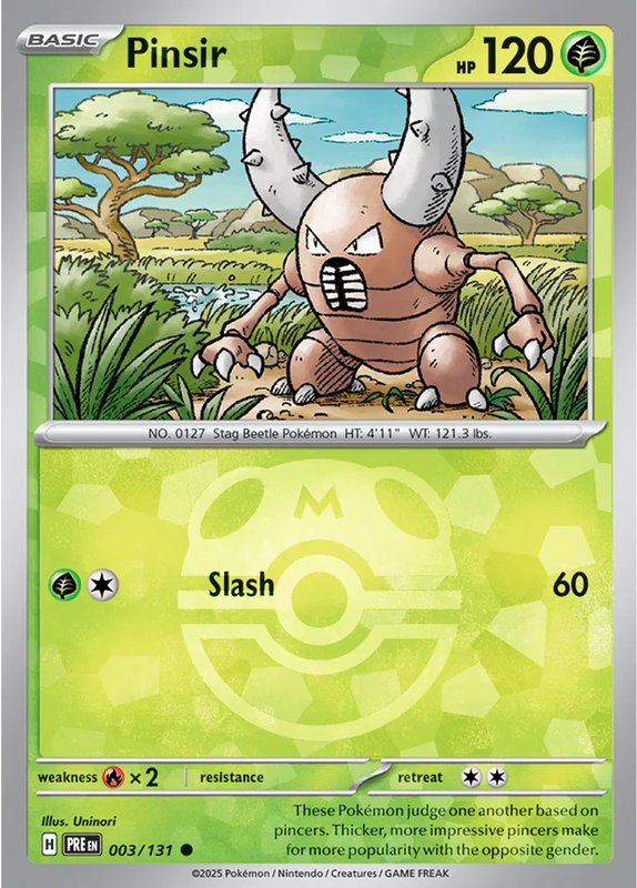 Pinsir (Master Ball Pattern) — Prismatic Evolutions 003/131