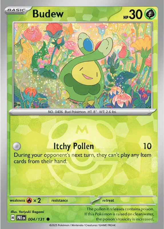 Budew (Master Ball Pattern) — Prismatic Evolutions 004/131