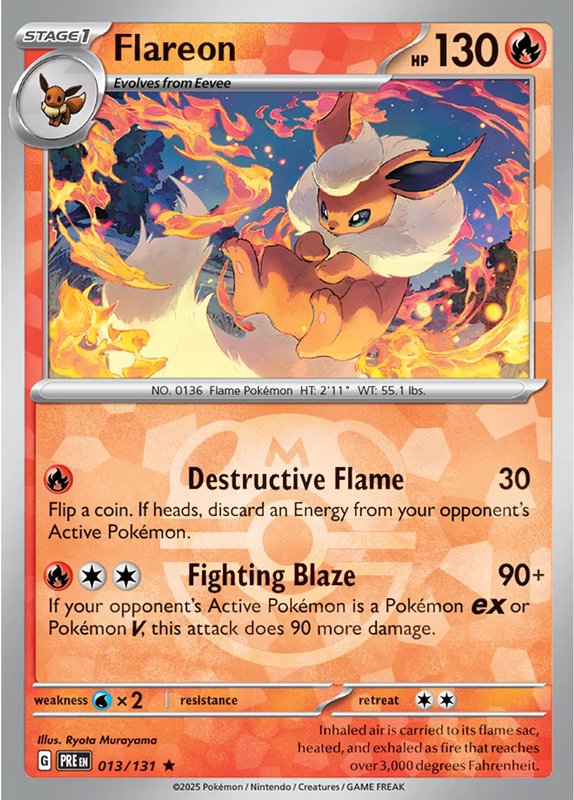 Flareon (Master Ball Pattern) — Prismatic Evolutions 013/131
