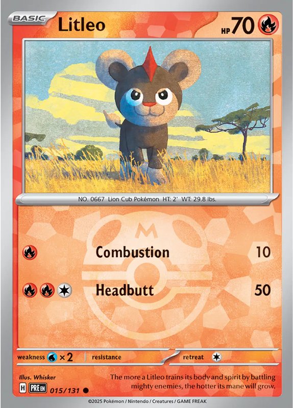 Litleo (Master Ball Pattern) — Prismatic Evolutions 015/131