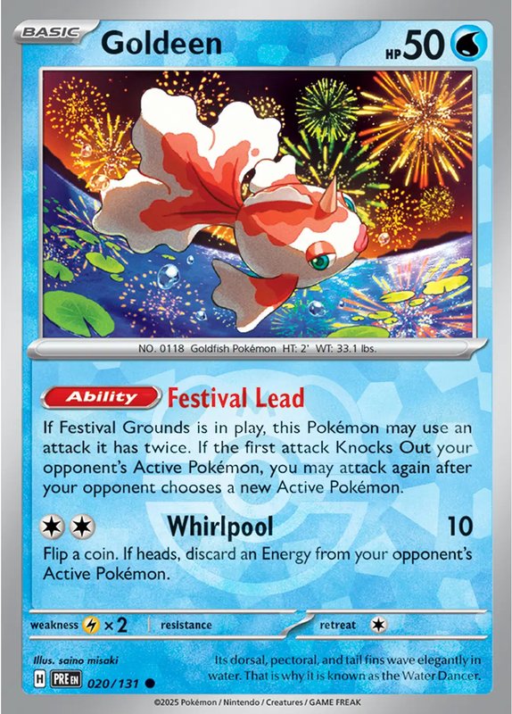 Goldeen (Master Ball Pattern) — Prismatic Evolutions 020/131