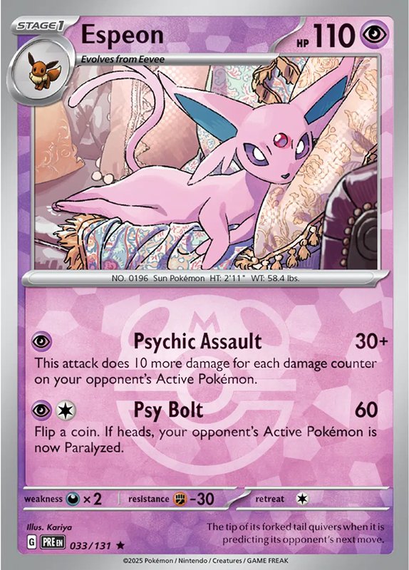Espeon (Master Ball Pattern) — Prismatic Evolutions 033/131