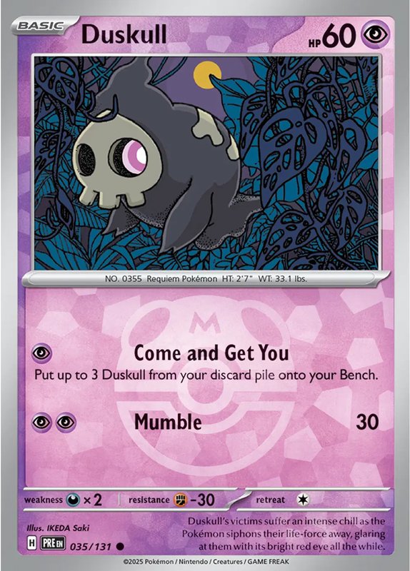 Duskull (Master Ball Pattern) — Prismatic Evolutions 035/131