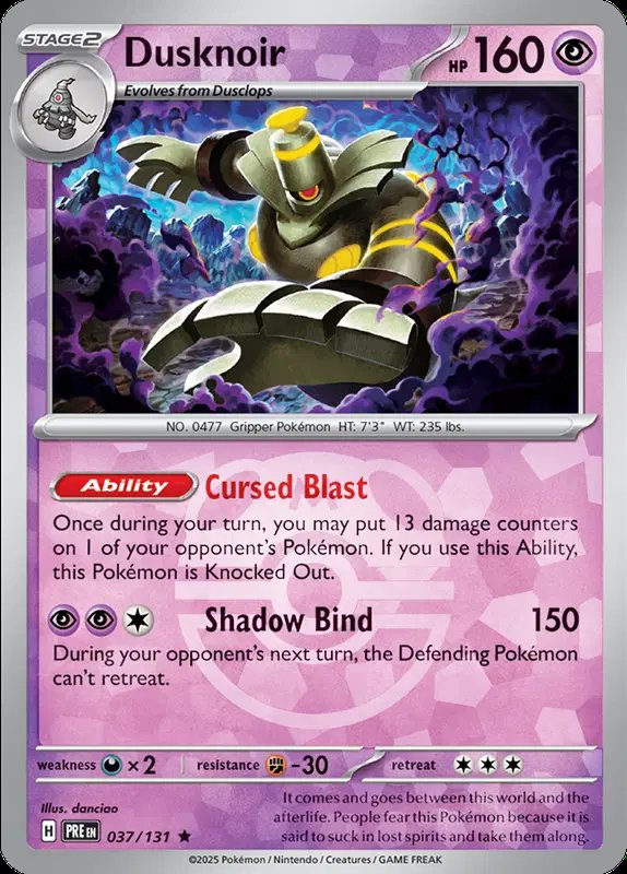Dusknoir (Master Ball Pattern) — Prismatic Evolutions 037/131