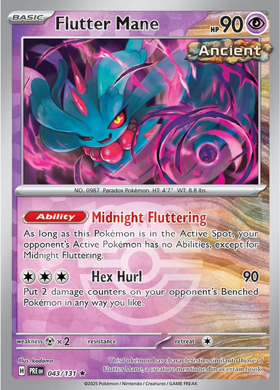 Flutter Mane (Master Ball Pattern) — Prismatic Evolutions 043/131