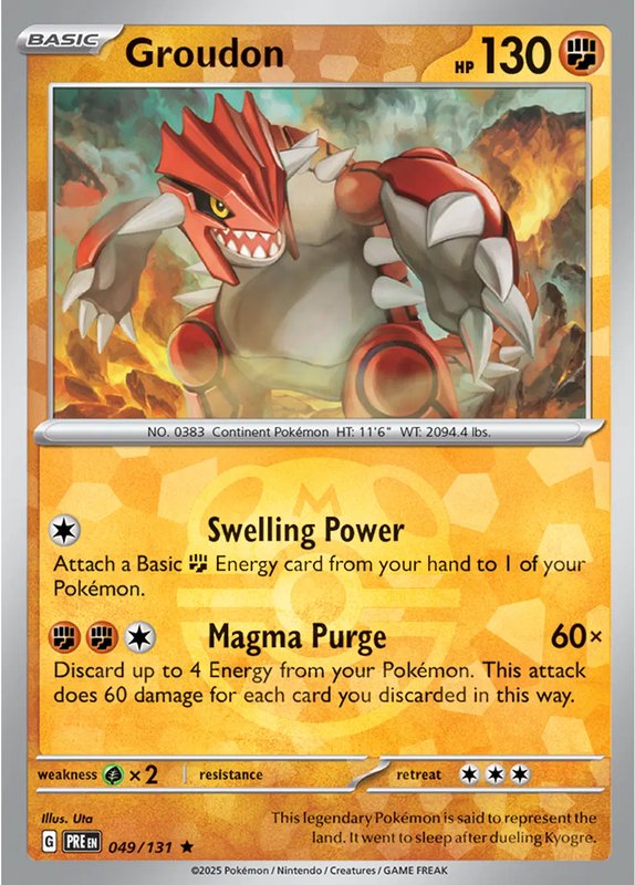 Groudon (Master Ball Pattern) — Prismatic Evolutions 049/131