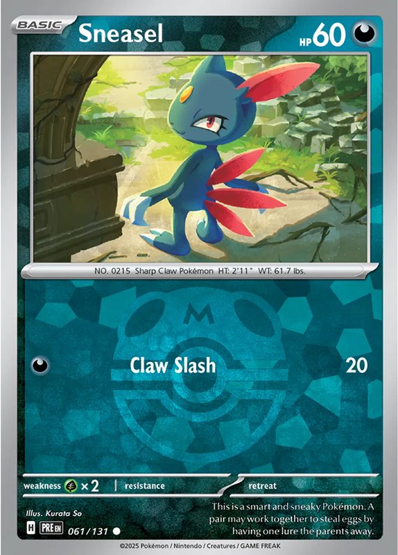 Sneasel (Master Ball Pattern) — Prismatic Evolutions 061/131
