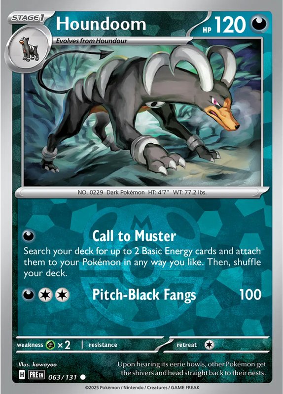 Houndoom (Master Ball Pattern) — Prismatic Evolutions 063/131
