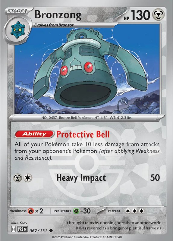 Bronzong (Master Ball Pattern) — Prismatic Evolutions 067/131