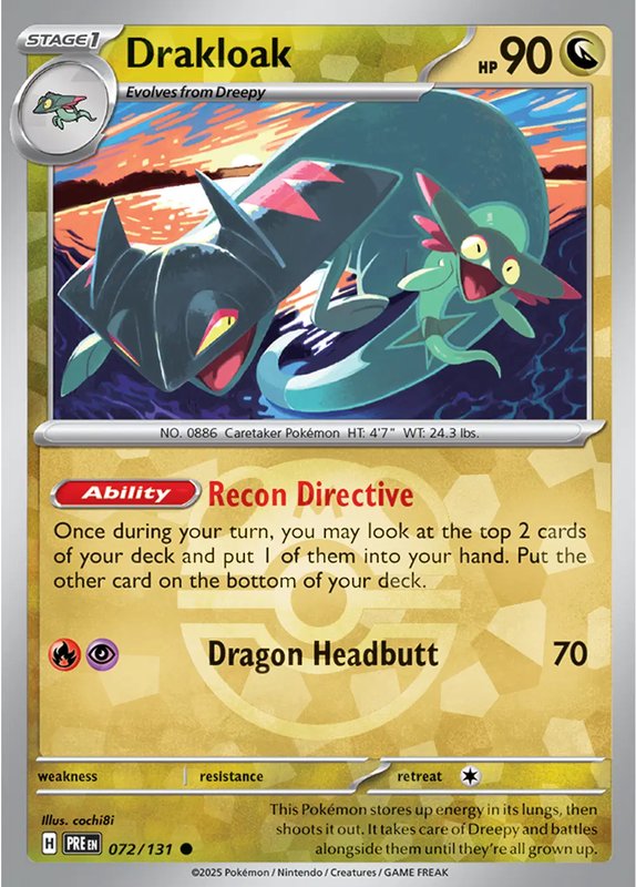Drakloak (Master Ball Pattern) — Prismatic Evolutions 072/131