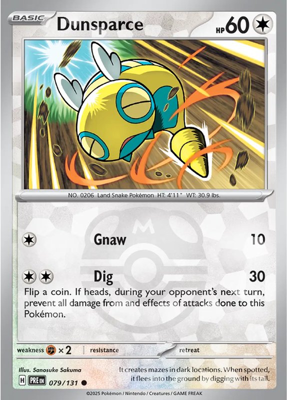 Dunsparce (Master Ball Pattern) — Prismatic Evolutions 079/131
