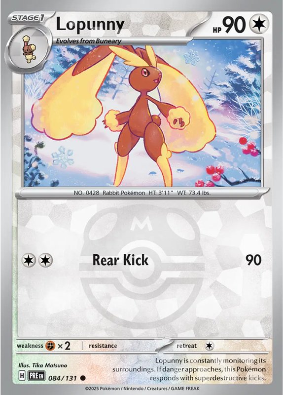 Lopunny (Master Ball Pattern) — Prismatic Evolutions 084/131