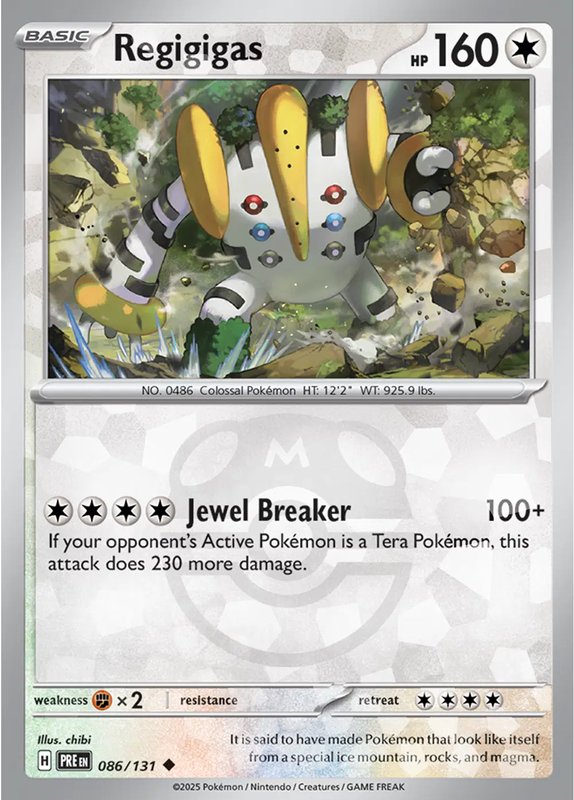Regigigas (Master Ball Pattern) — Prismatic Evolutions 086/131