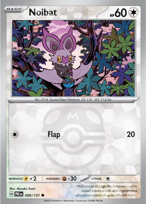 Noibat (Master Ball Pattern) — Prismatic Evolutions 090/131