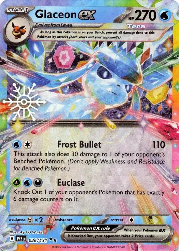 Glaceon ex - 026/131 (Holiday Calendar) — Prismatic Evolutions 026/131