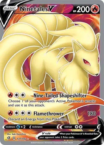 Ninetales V (Full Art) — Rebel Clash 177/192