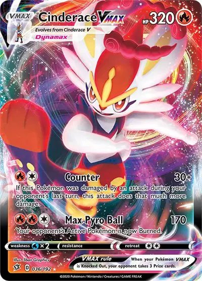 Cinderace VMAX — Rebel Clash 036/192