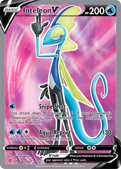 Inteleon V (Full Art) — Rebel Clash 180/192