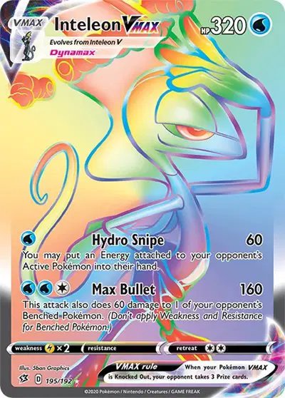 Inteleon VMAX (Secret) — Rebel Clash 195/192
