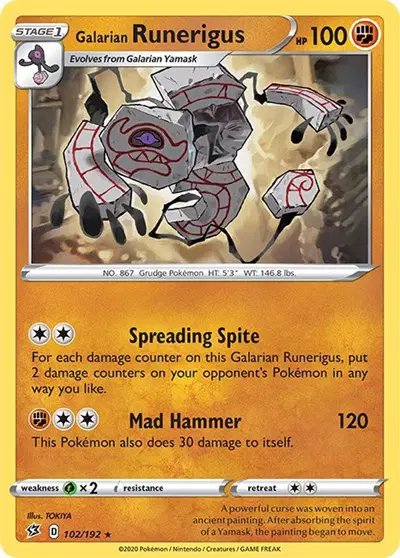 Galarian Runerigus — Rebel Clash 102/192