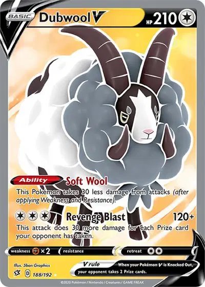 Dubwool V (Full Art) — Rebel Clash 188/192