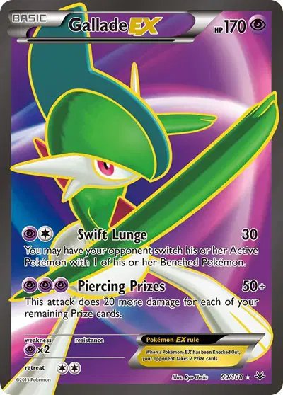 Gallade EX (99 Full Art) — Roaring Skies 99