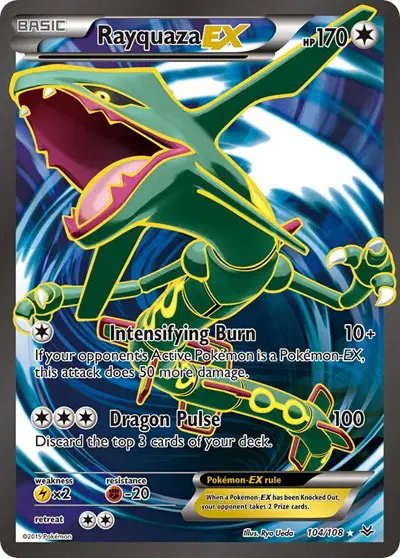 Rayquaza EX (104 Full Art) — Roaring Skies 104