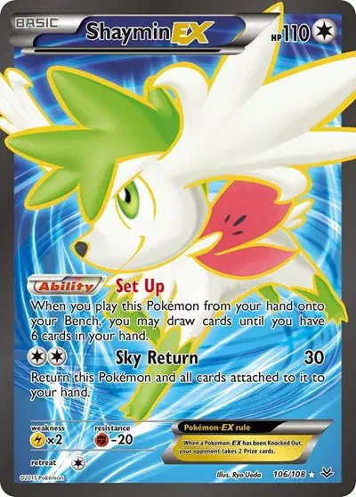 Shaymin EX (106 Full Art) — Roaring Skies 106
