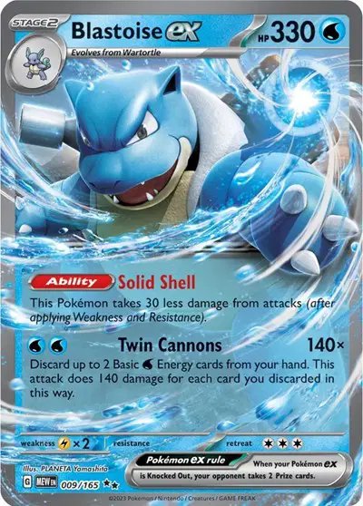 Blastoise ex — SV: 151 009/165