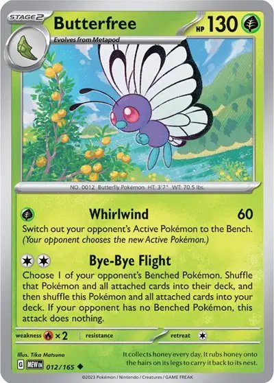 Butterfree — SV: 151 012/165