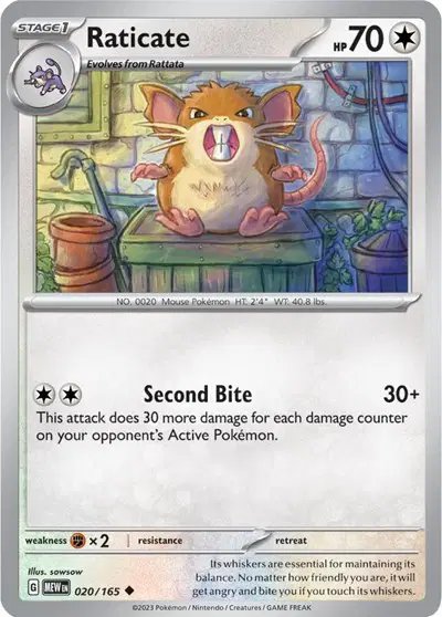 Raticate — SV: 151 020/165