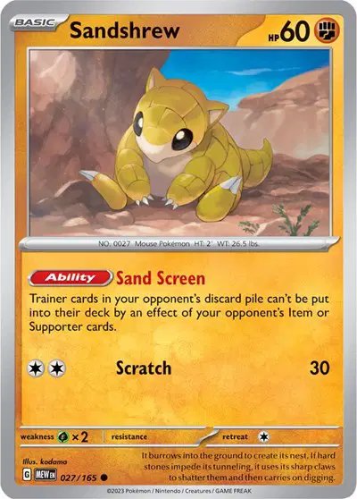 Sandshrew — SV: 151 027/165